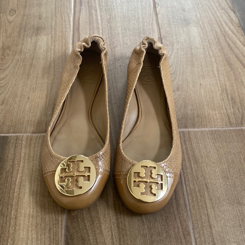Tory Burch Flats leather/snakeskin